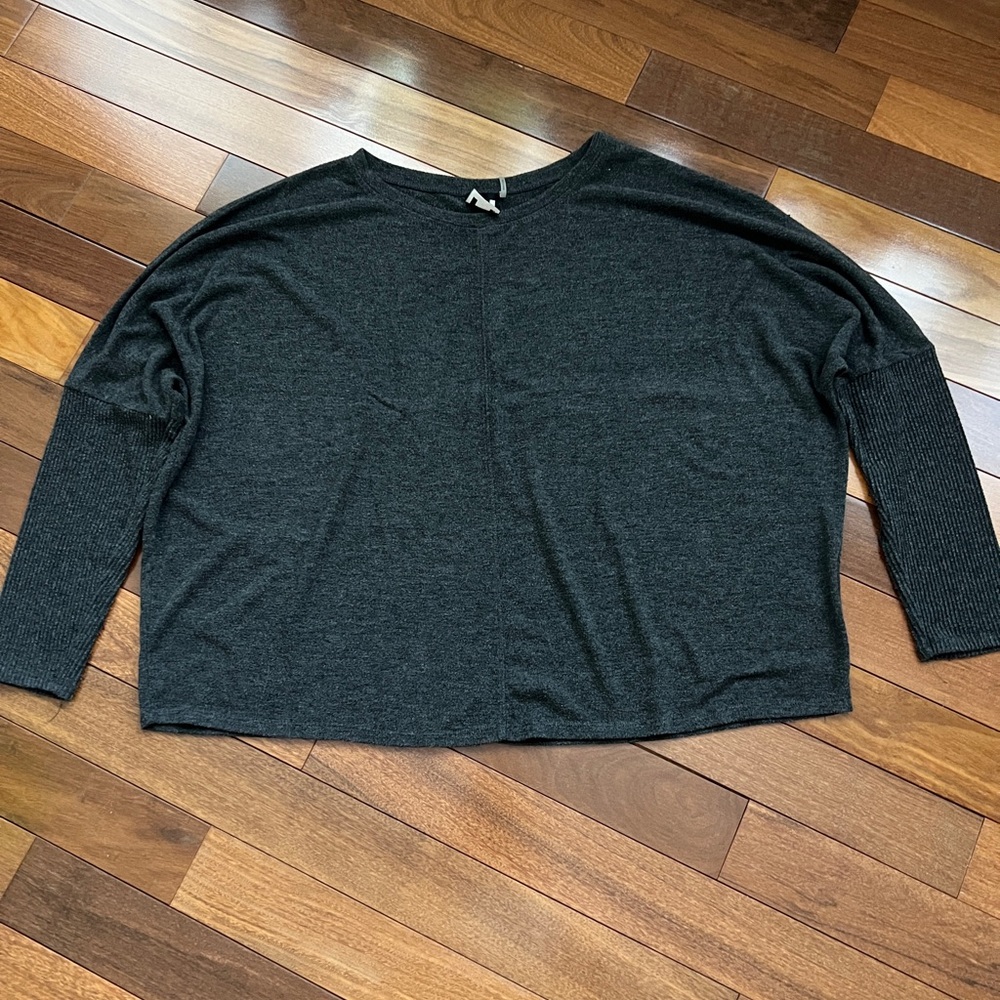Bordeaux Charcoal Knit Sweater